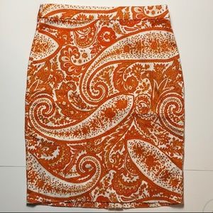 J. Crew Paisley Print Pencil Skirt Brand New